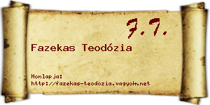 Fazekas Teodózia névjegykártya